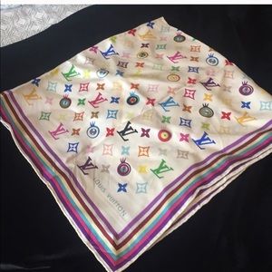100% Authentic Louis Vuitton Multi Colored Scarf